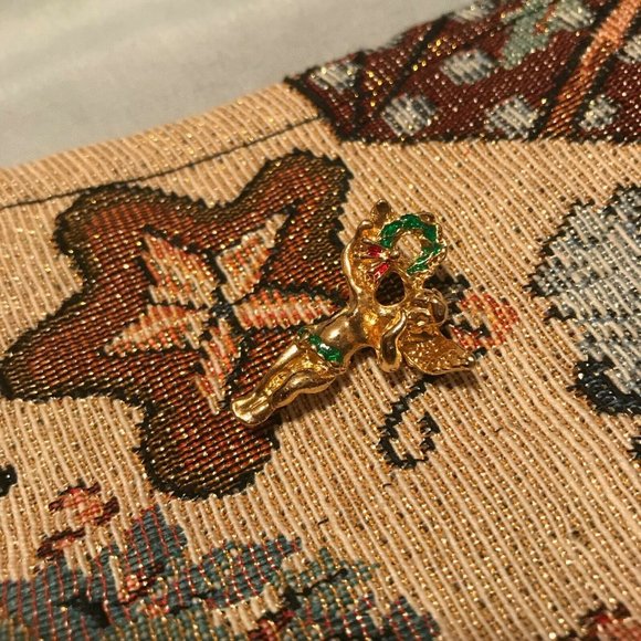 Christmas Snowman Santa Star Vest Vintage MNLY Beige Tan Claus EUC M - Picture 10 of 12